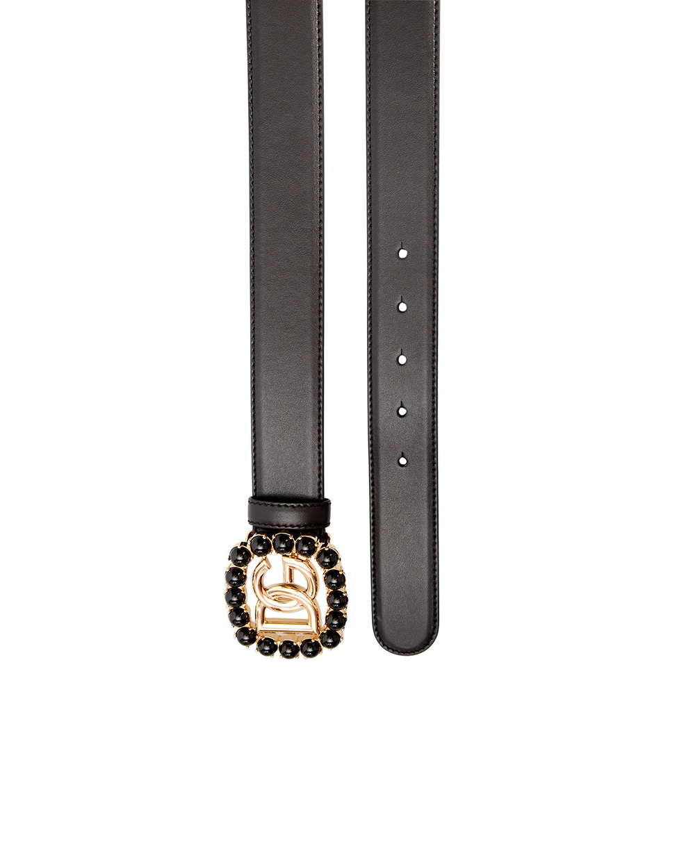 Шкіряний ремінь Dolce&Gabbana BE1481-AQ627, чорний колір • Купити в інтернет-магазині Kameron