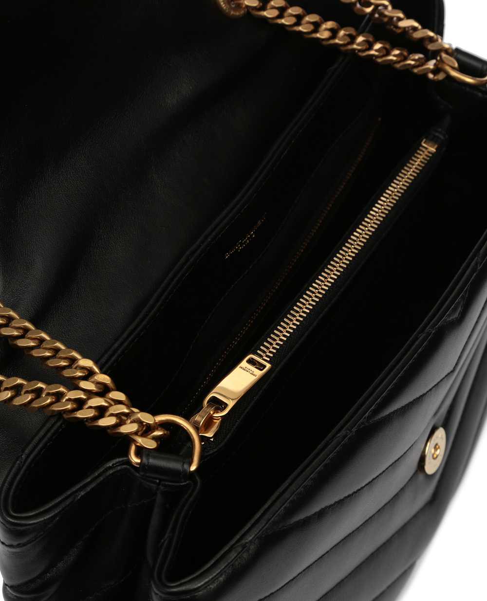 Шкіряна сумка Loulou Medium Saint Laurent 574946-DV727-, чорний колір • Купити в інтернет-магазині Kameron