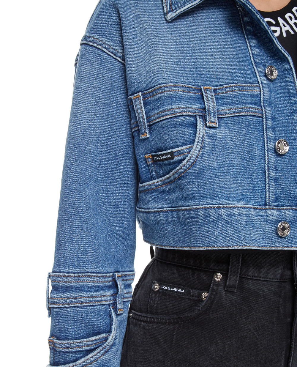 Джинсовая куртка Dolce&Gabbana F9P86D-G8HP1, синий цвет • Купить в интернет-магазине Kameron