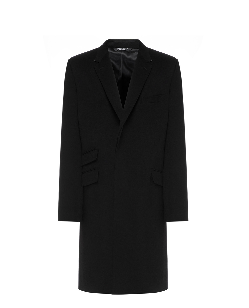 Шерстяное пальто Dolce&Gabbana G001UT-FU3GT, черный цвет • Купить в интернет-магазине Kameron
