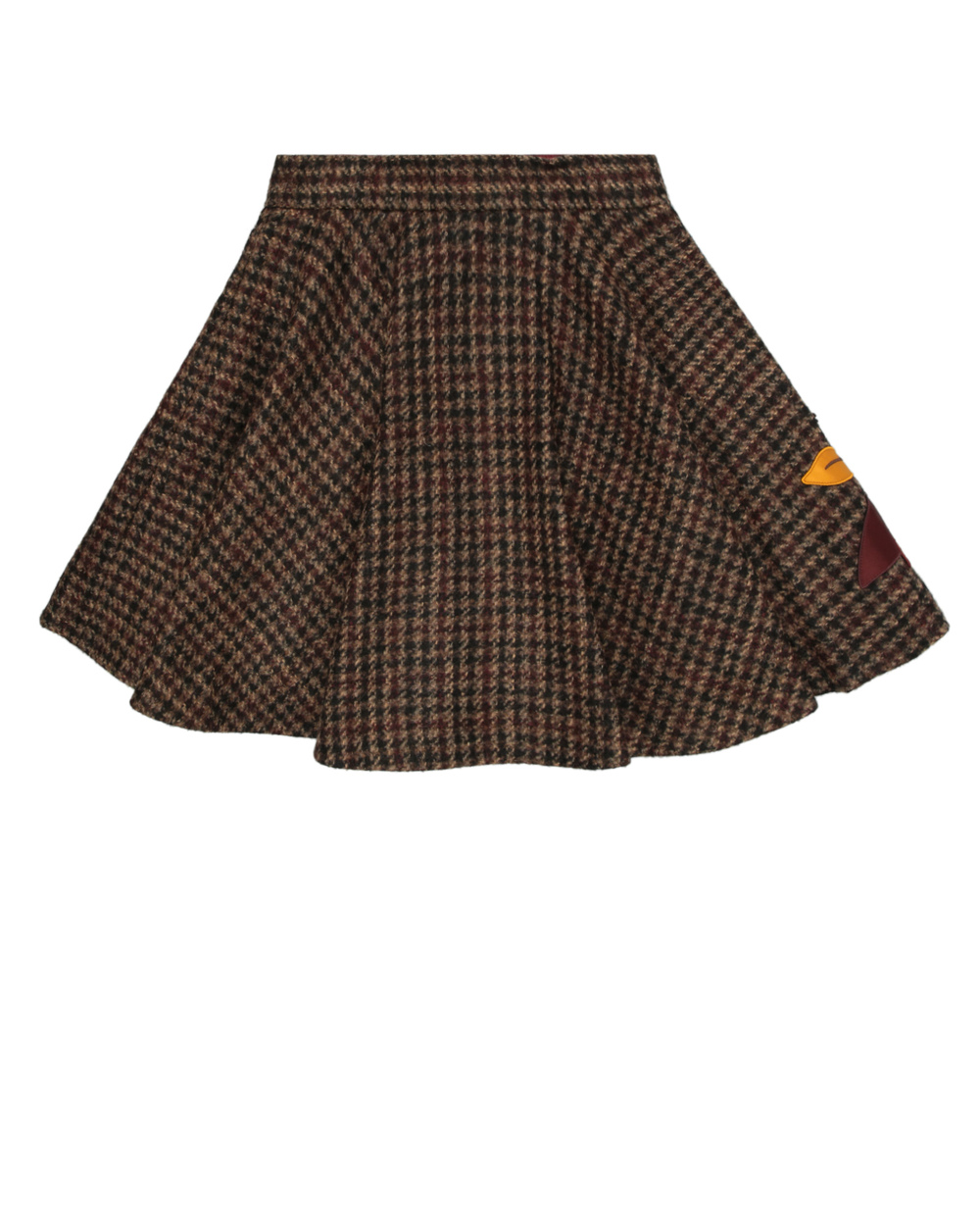 Детская шерстяная юбка Dolce&Gabbana Kids L53I73-FQMH3-B, коричневый цвет • Купить в интернет-магазине Kameron