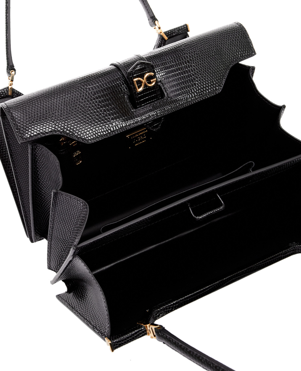 Кожаная сумка Dolce&Gabbana BB6773-A1095, черный цвет • Купить в интернет-магазине Kameron