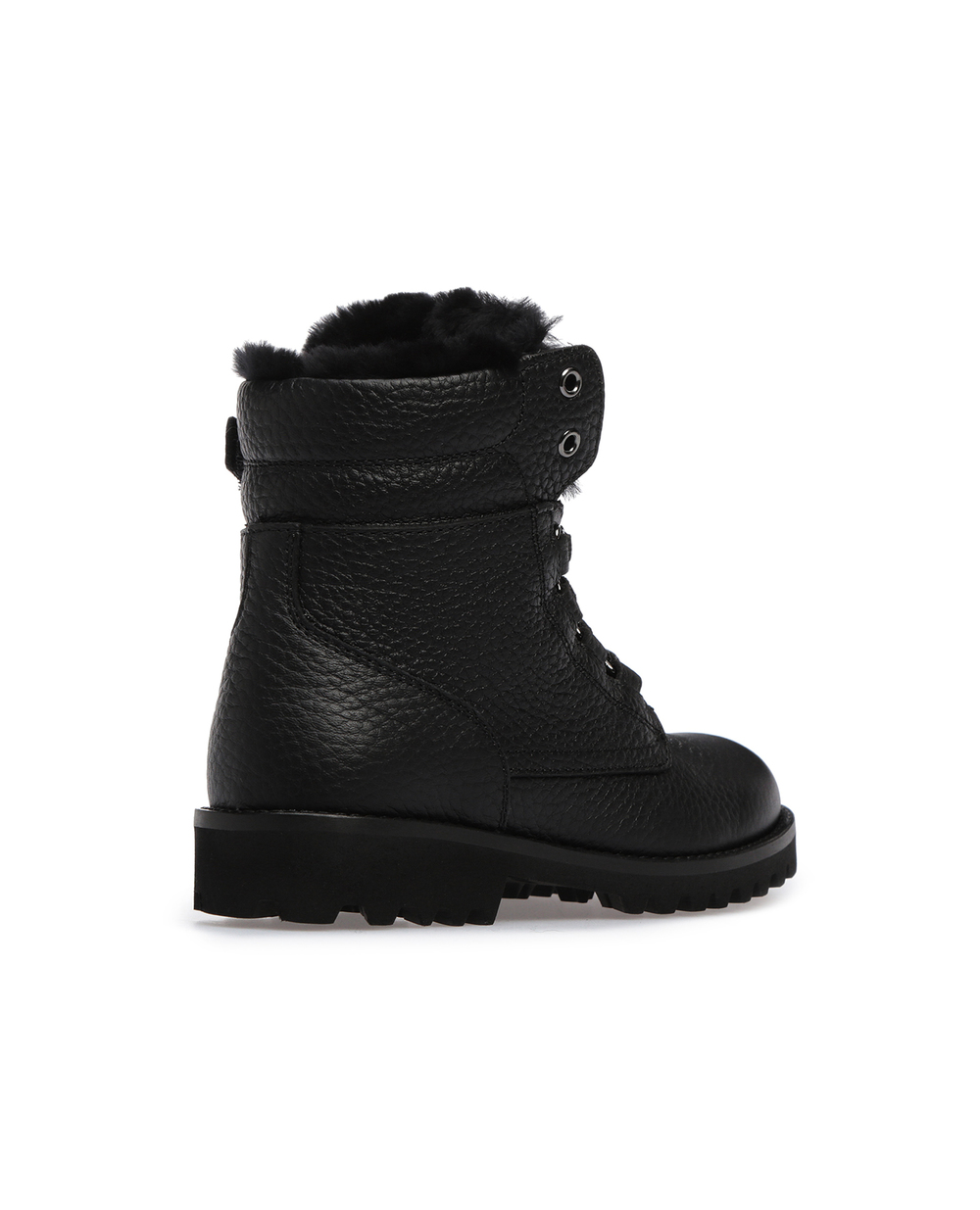 Детские кожаные ботинки Dolce&Gabbana Kids DA0731-AA163-S-, черный цвет • Купить в интернет-магазине Kameron
