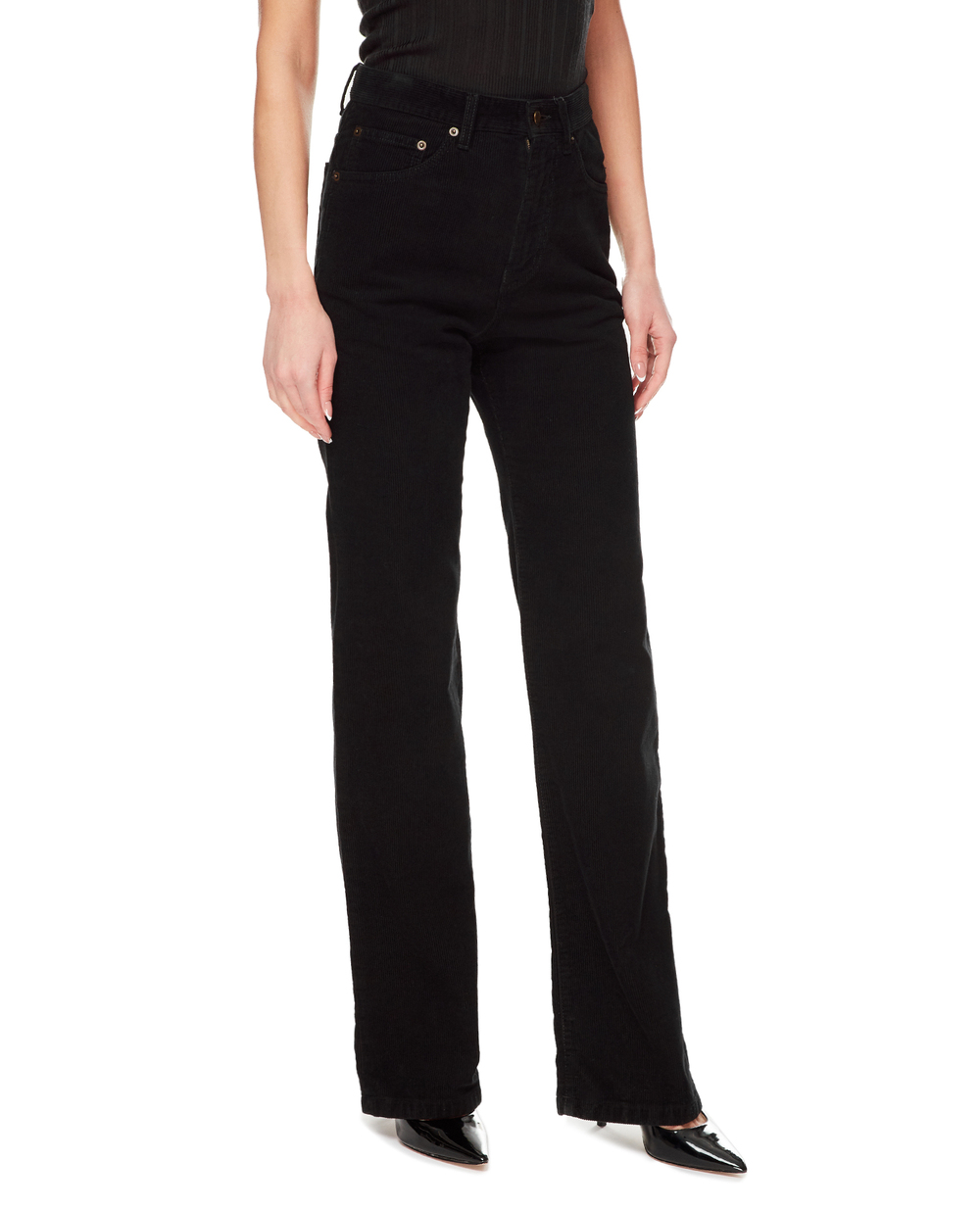 Вельветові штани Clyde Saint Laurent 705103-Y06GD, чорний колір • Купити в інтернет-магазині Kameron