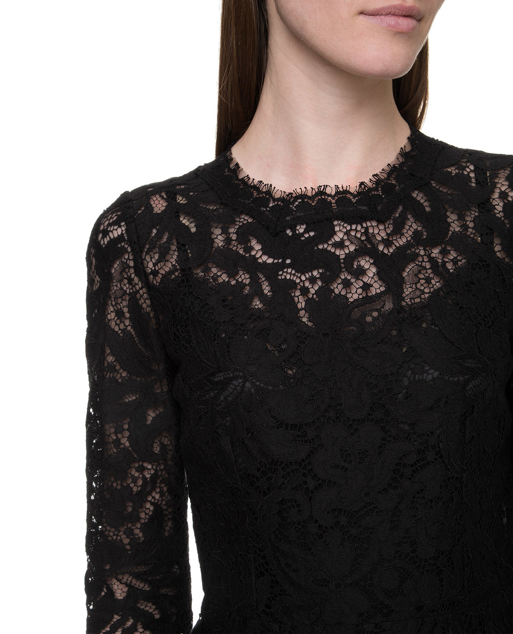 Мереживне плаття Dolce&Gabbana F6F1TT-HLMS5, чорний колір • Купити в інтернет-магазині Kameron
