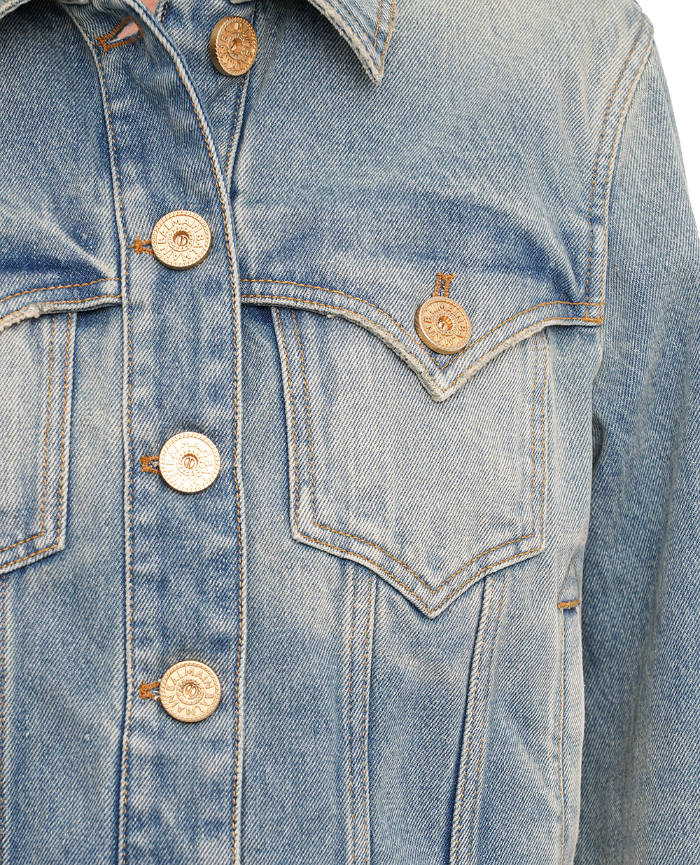 Джинсова куртка Balmain CF1TC130DE04, блакитний колір • Купити в інтернет-магазині Kameron