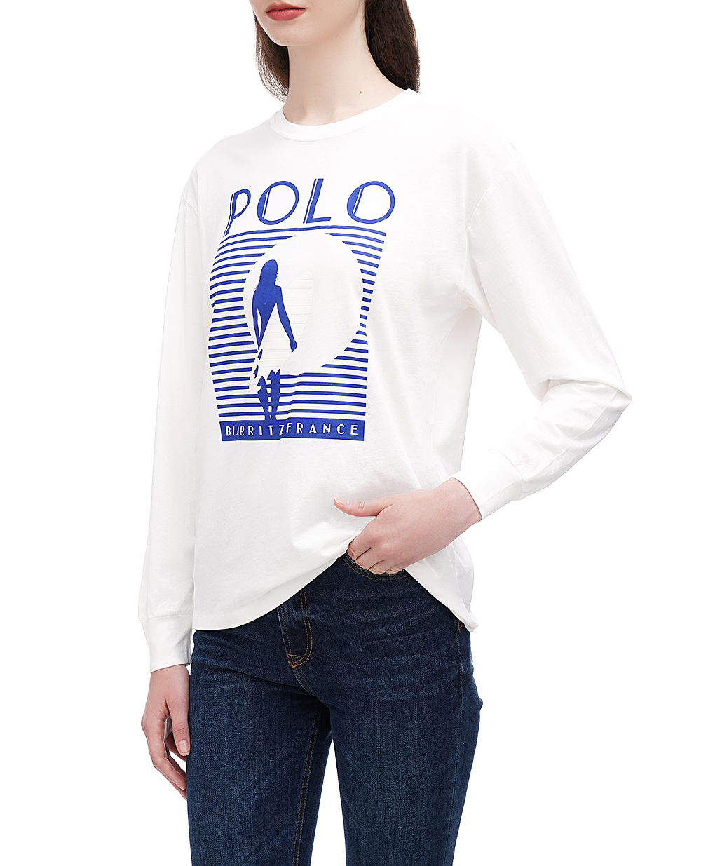 Лонгслив Polo Ralph Lauren 211924210001, белый цвет • Купить в интернет-магазине Kameron