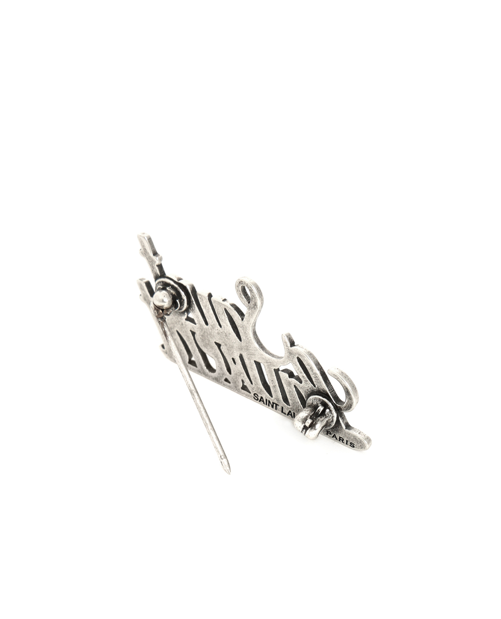 Брошка Saint Laurent 682641-Y1500, срібний колір • Купити в інтернет-магазині Kameron