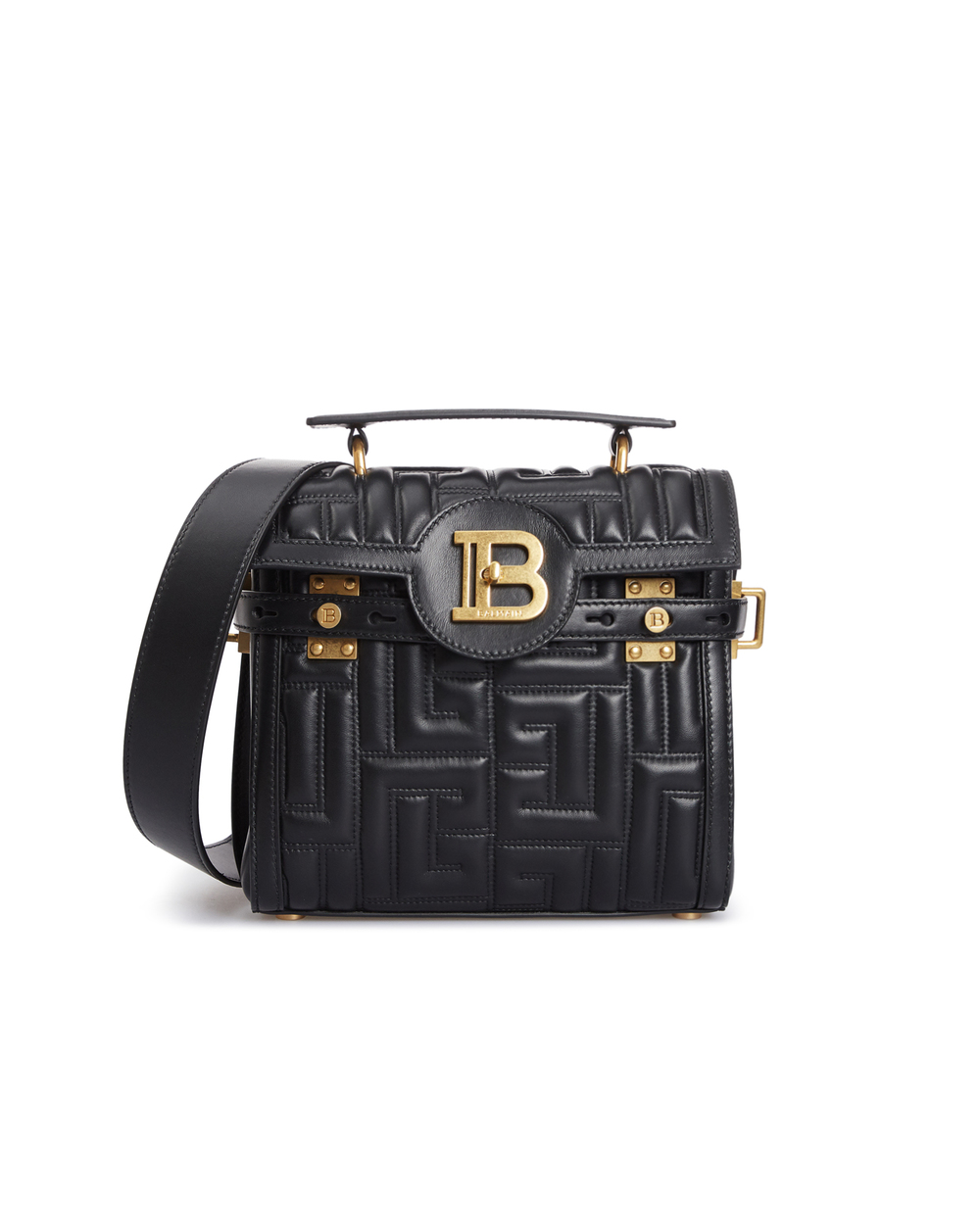 Шкіряна сумка B-Buzz Balmain AN1DB530LNDV, чорний колір • Купити в інтернет-магазині Kameron