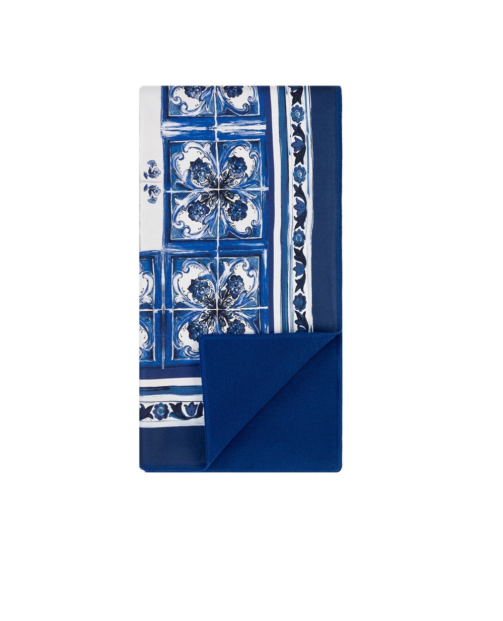 Плед з шовку та вовни Dolce&Gabbana TCE012-TCA00, синій колір • Купити в інтернет-магазині Kameron