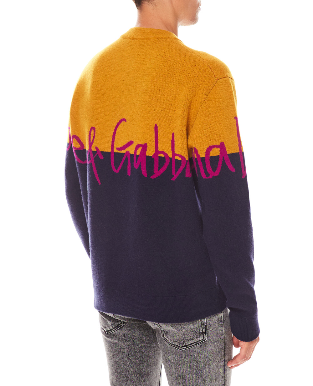 Шерстяной свитер Dolce&Gabbana GXG51T-JBVB5, разноцветный цвет • Купить в интернет-магазине Kameron