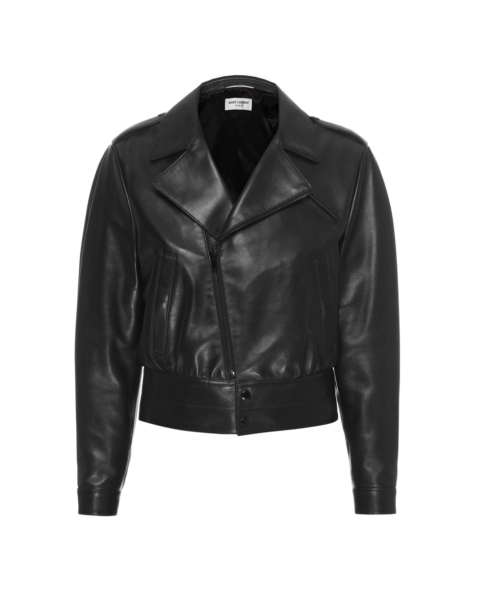 Кожаная куртка Saint Laurent 636922-YCDF2, черный цвет • Купить в интернет-магазине Kameron