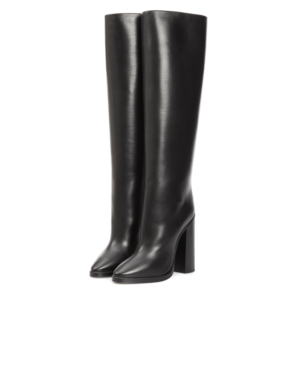 Кожаные сапоги Saint Laurent 673861-2W700, черный цвет • Купить в интернет-магазине Kameron