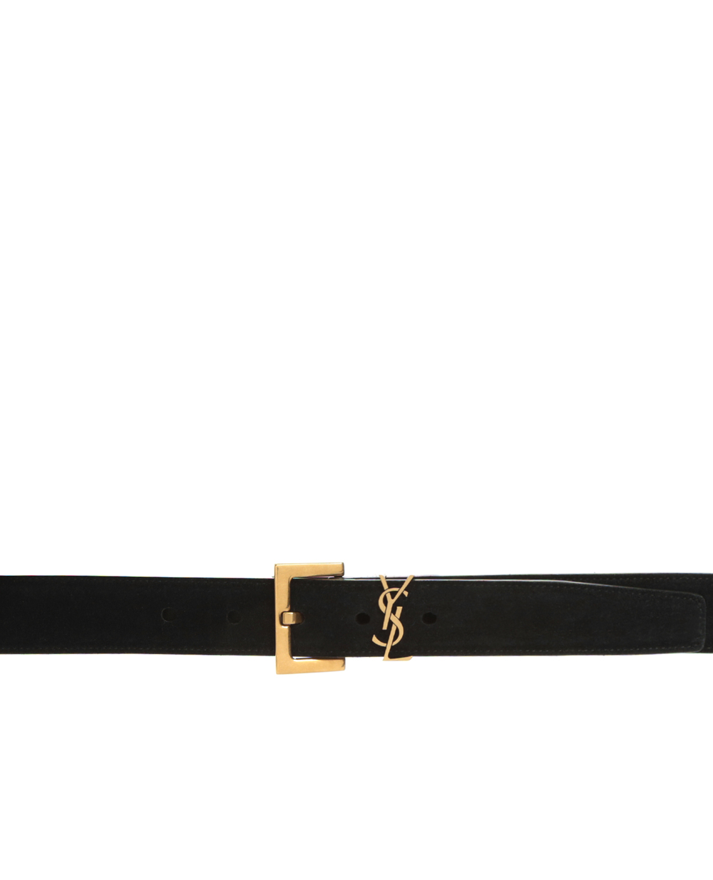 Замшевий ремінь Saint Laurent 634437-C0X0W, чорний колір • Купити в інтернет-магазині Kameron