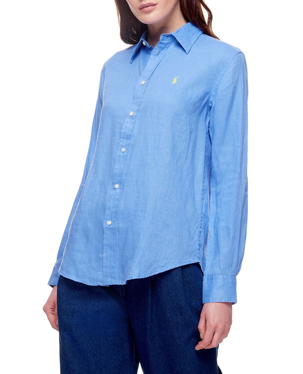 Лляна сорочка Polo Ralph Lauren 211827658010, синій колір • Купити в інтернет-магазині Kameron