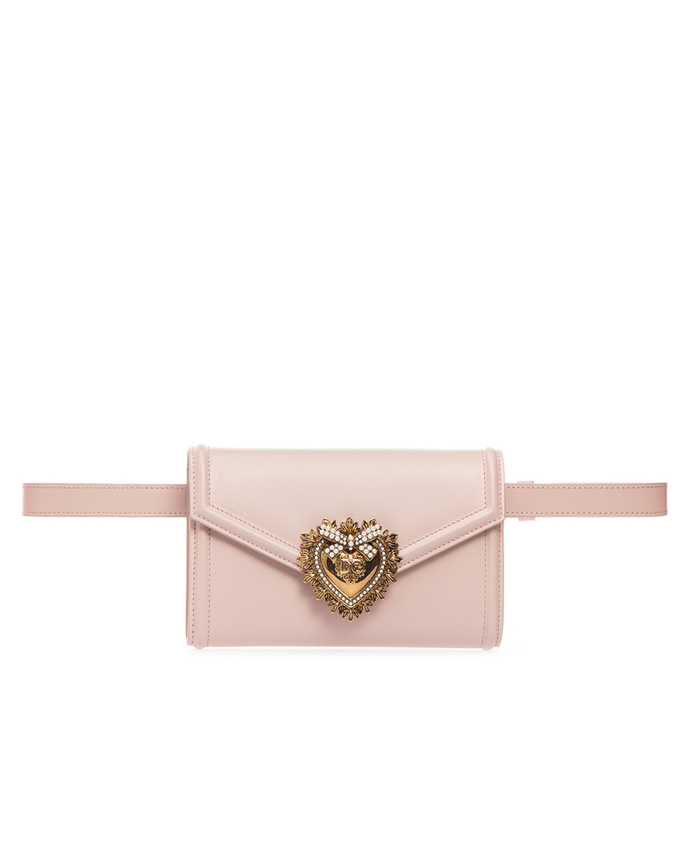 Кожаная поясная сумка Devotion Dolce&Gabbana BB6706-AV893, розовый цвет • Купить в интернет-магазине Kameron