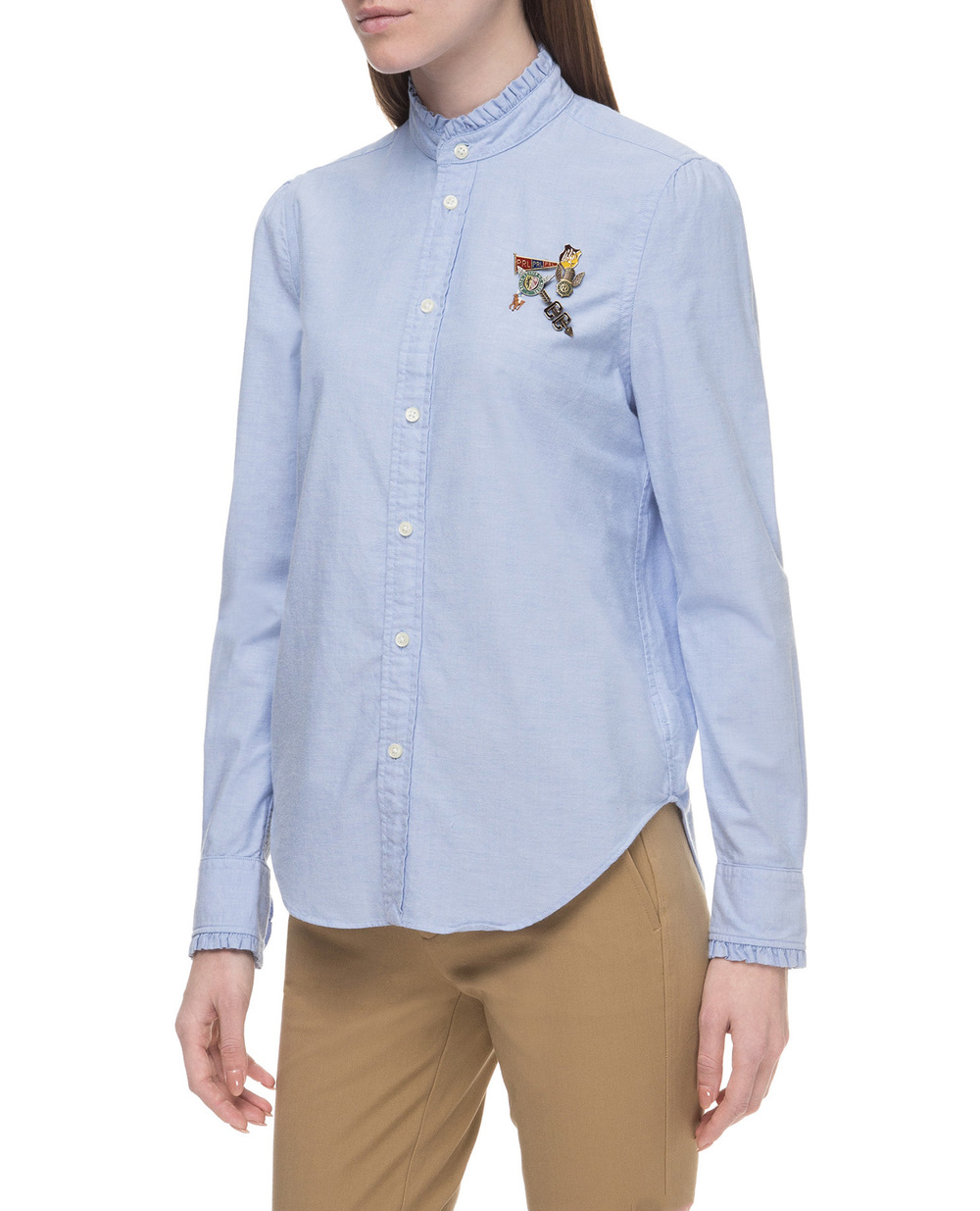 Рубашка Polo Ralph Lauren 211753044001, голубой цвет • Купить в интернет-магазине Kameron