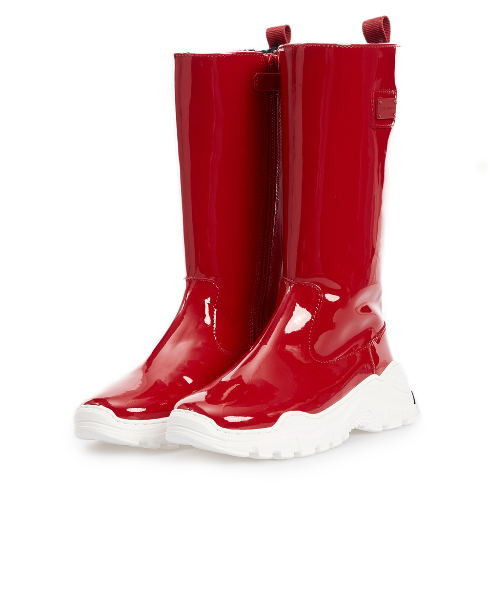 Шкіряні чоботи Dolce&Gabbana D11067-AO554-S, красный колір • Купити в інтернет-магазині Kameron