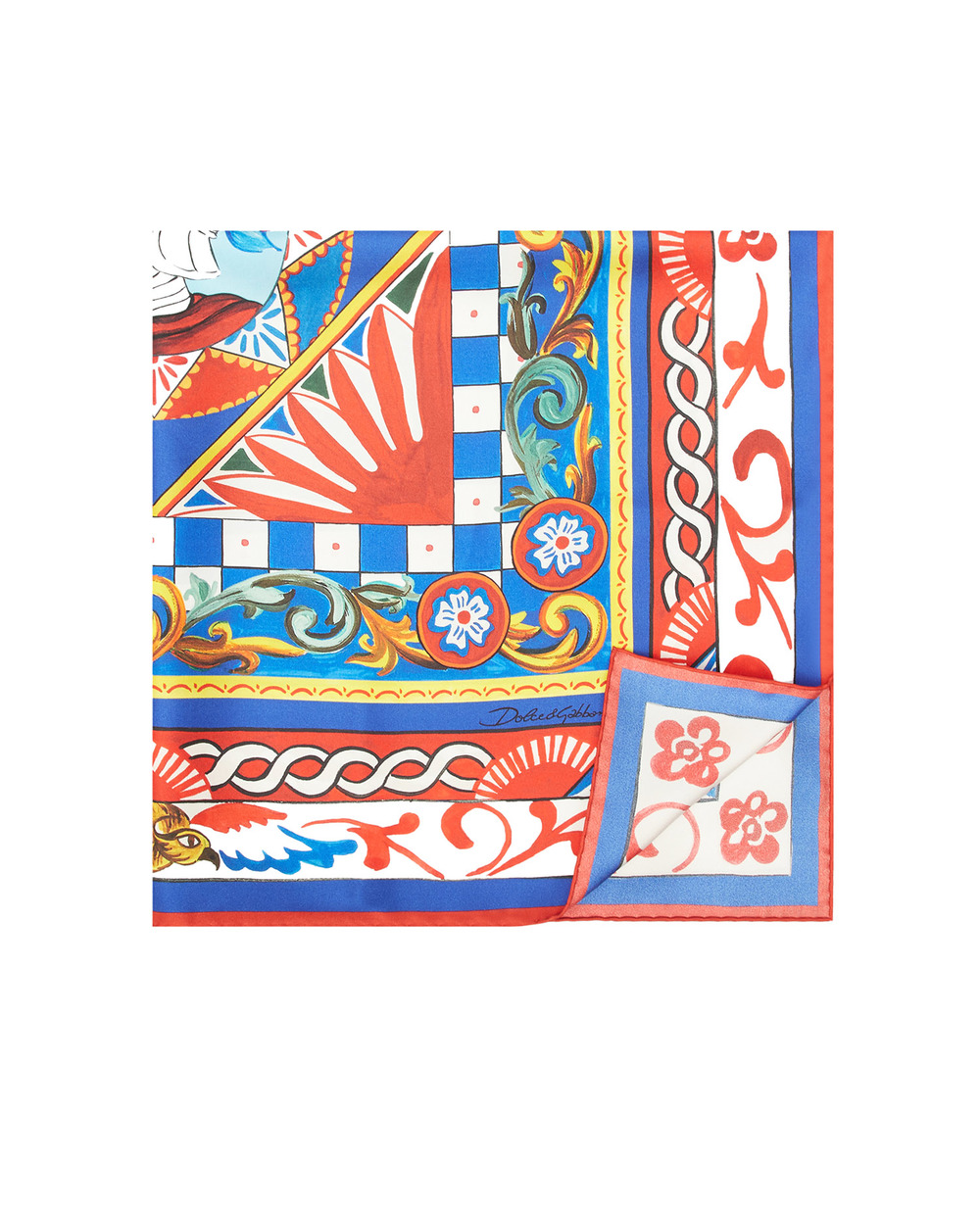 Шелковый платок Dolce&Gabbana FN087R-FI1T1, разноцветный цвет • Купить в интернет-магазине Kameron