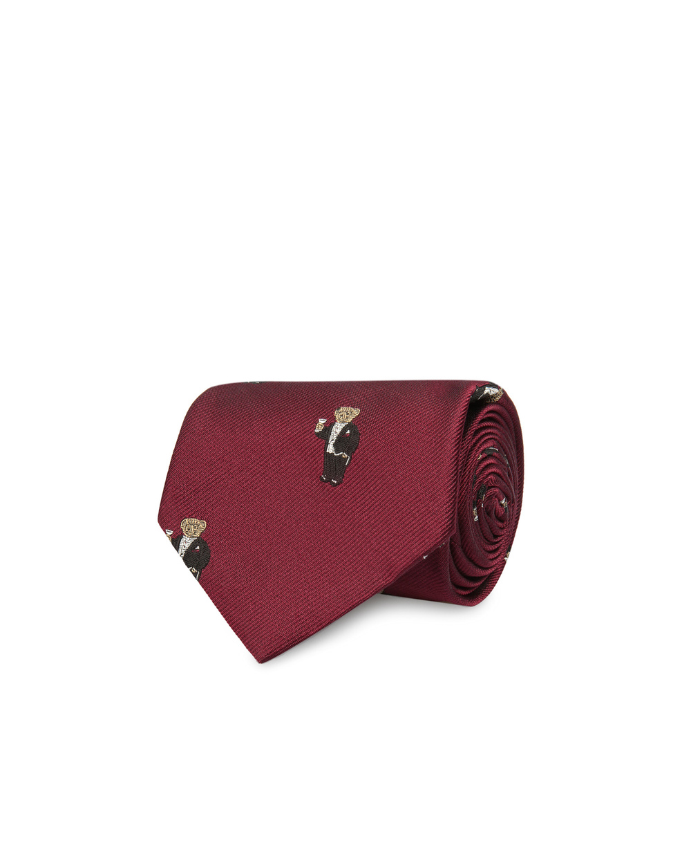 Шелковый галстук Polo Ralph Lauren 712814974001, бордовый цвет • Купить в интернет-магазине Kameron