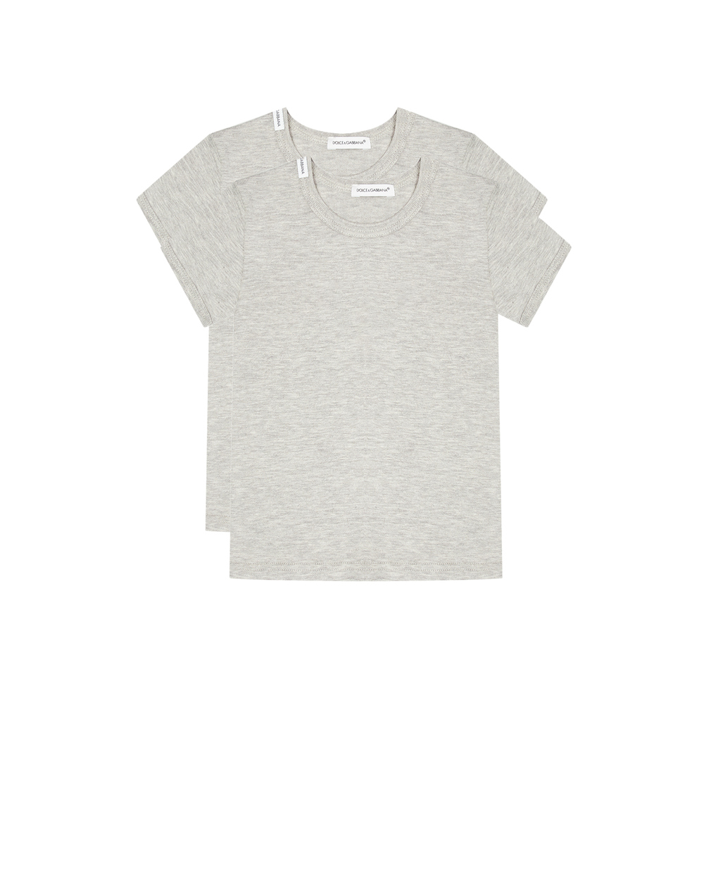 Детская футболка (2 шт) Dolce&Gabbana Kids L4J703-G7OCU, серый цвет • Купить в интернет-магазине Kameron