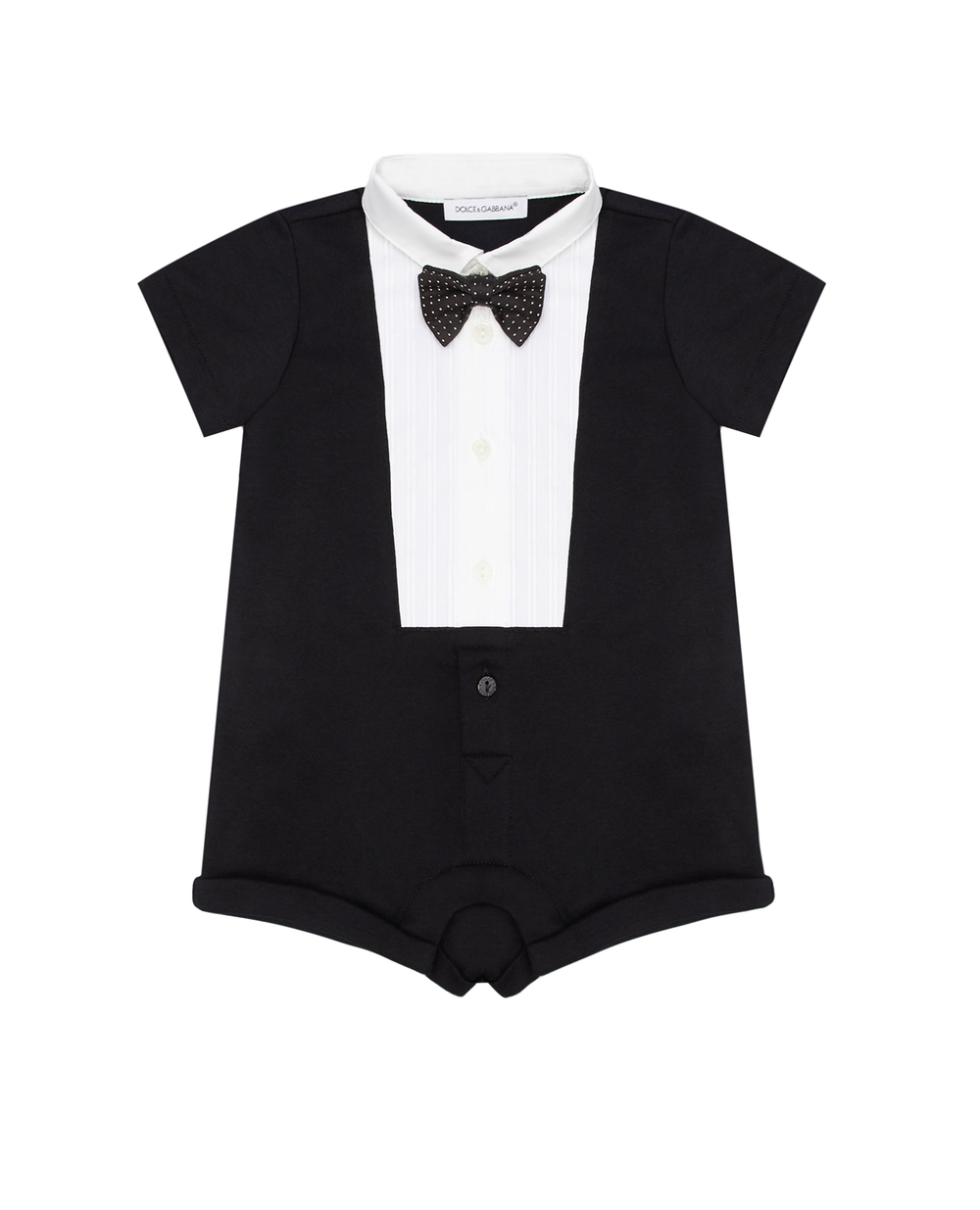 Дитячий ромпер Dolce&Gabbana Kids L1JOH5-G7HOM, чорний колір • Купити в інтернет-магазині Kameron