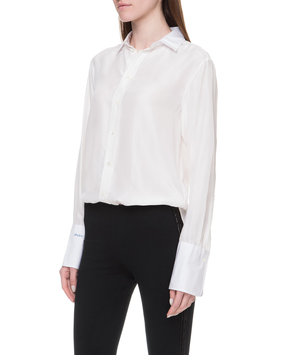 Шовкова блуза Polo Ralph Lauren 211745476001FW19, білий колір • Купити в інтернет-магазині Kameron
