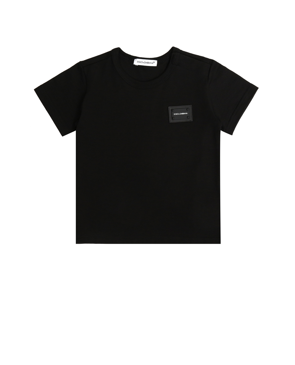 Детская футболка Dolce&Gabbana Kids L1JT7T-G7OLK, черный цвет • Купить в интернет-магазине Kameron