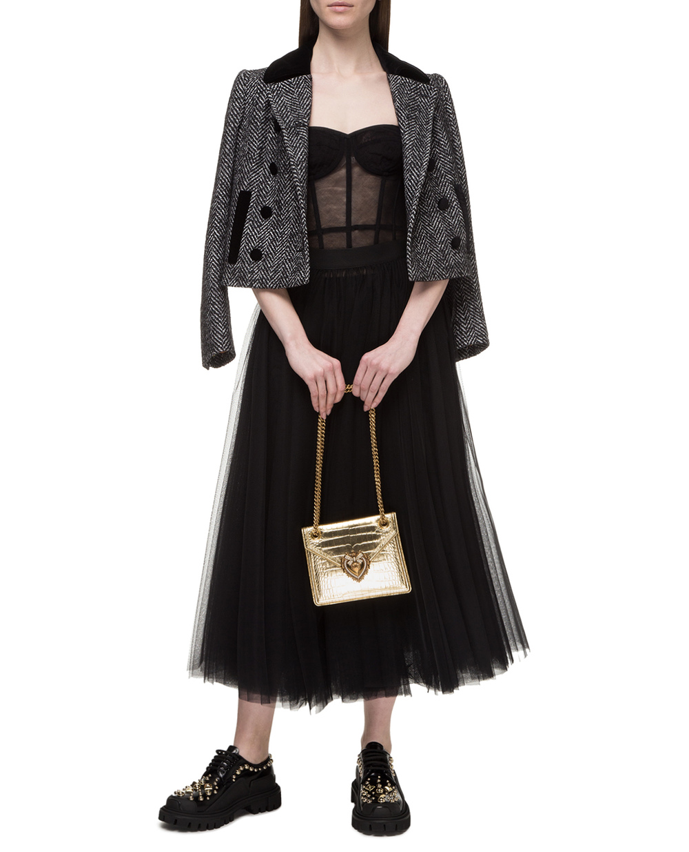 Корсет Dolce&Gabbana F71U6T-FLEAA, чорний колір • Купити в інтернет-магазині Kameron
