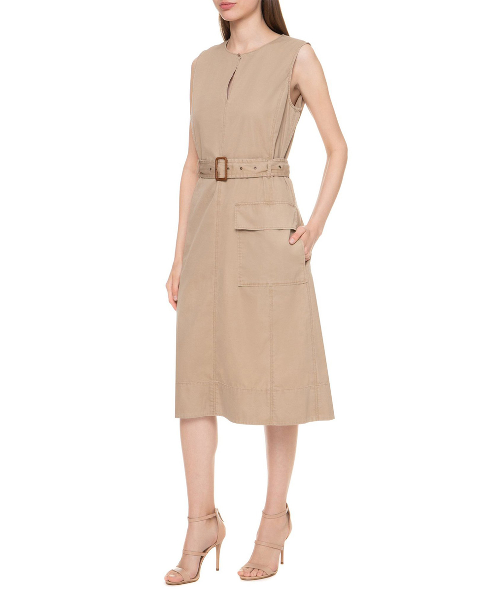 Платье Polo Ralph Lauren 211744862001, бежевый цвет • Купить в интернет-магазине Kameron