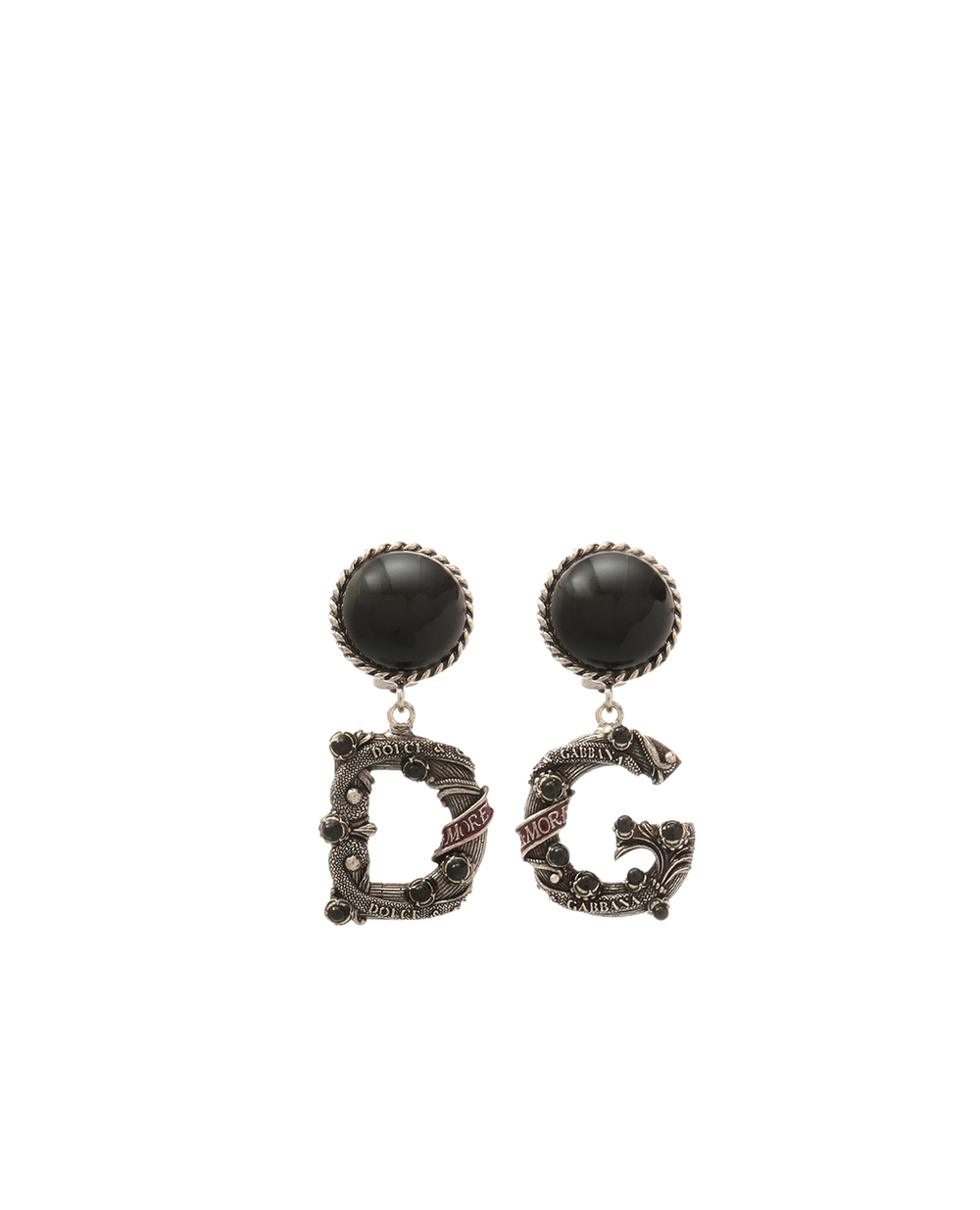 Кліпси Dolce&Gabbana WEM6M8-W1111, чорний колір • Купити в інтернет-магазині Kameron