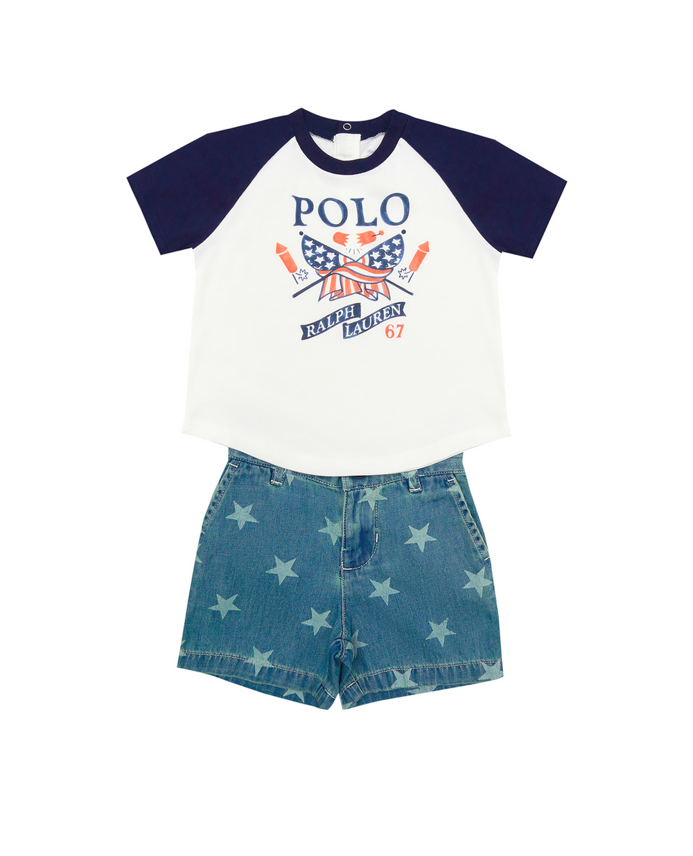 Дитячий костюм (футболка, шорти) Polo Ralph Lauren Kids 320786618001, різнокольоровий колір • Купити в інтернет-магазині Kameron