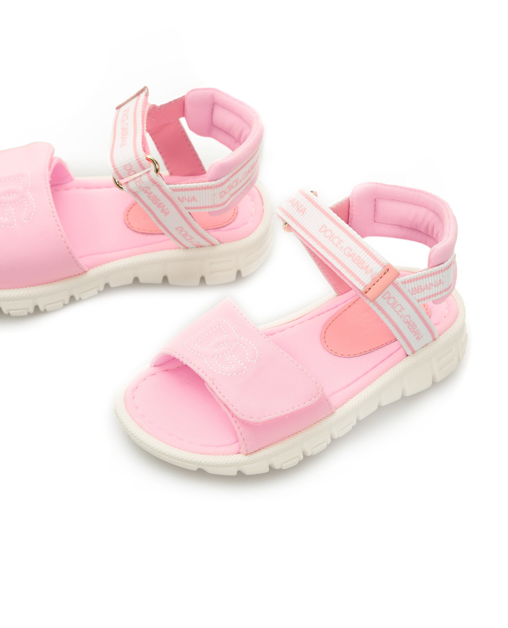 Дитячі сандалі Dolce&Gabbana Kids DL0068-AY233, рожевий колір • Купити в інтернет-магазині Kameron