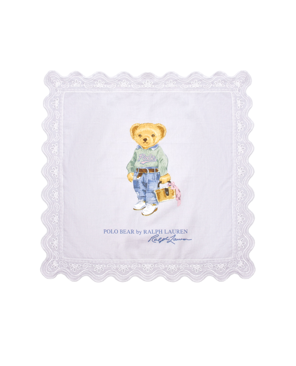Платок Polo Bear Polo Ralph Lauren 455888197001, голубой цвет • Купить в интернет-магазине Kameron
