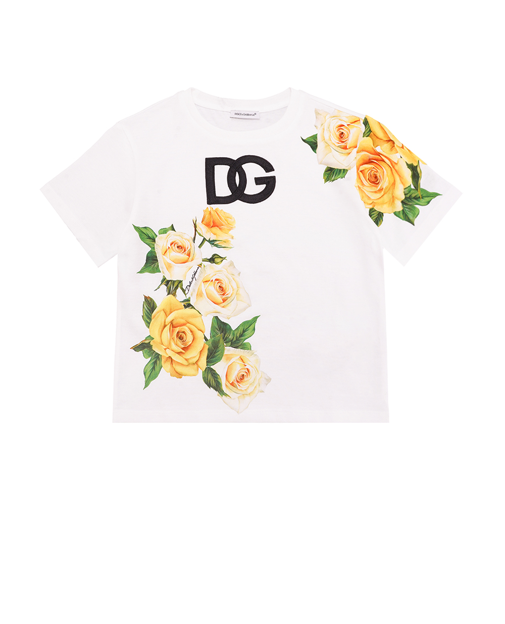 Детская футболка Dolce&Gabbana Kids L5JTME-G7K4F-B, белый цвет • Купить в интернет-магазине Kameron