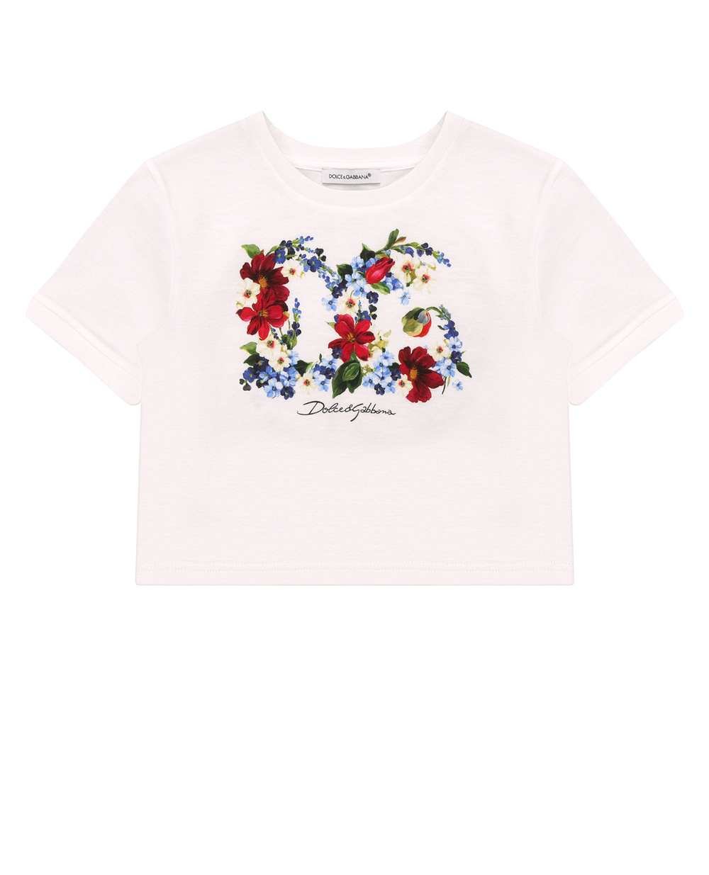 Детская футболка Dolce&Gabbana Kids L5JTHZ-G7CF9-S, белый цвет • Купить в интернет-магазине Kameron