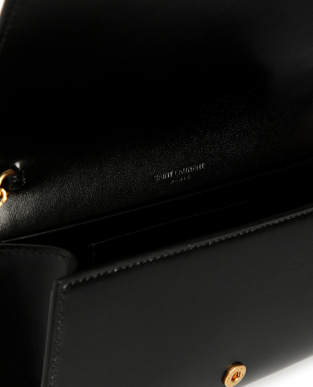 Кожаный клатч Saint Laurent 635203-03P0J-, черный цвет • Купить в интернет-магазине Kameron