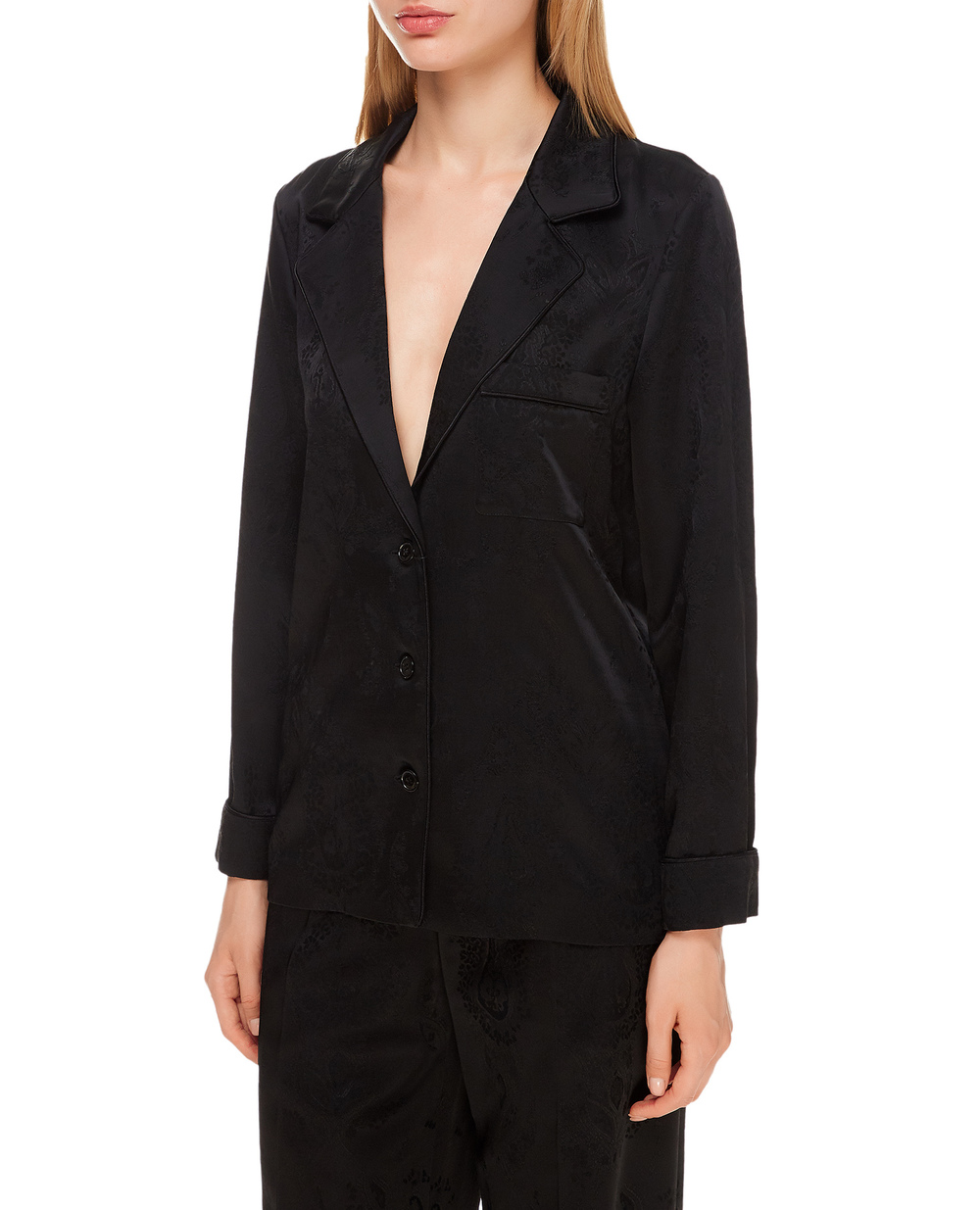 Верх от пижамы Saint Laurent 652293-Y234T, черный цвет • Купить в интернет-магазине Kameron