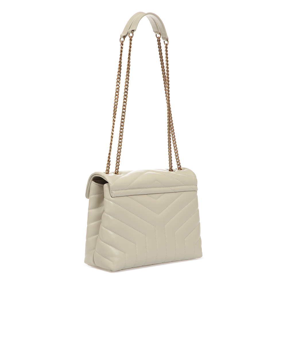 Кожаная сумка Loulou Small Saint Laurent 494699-DV727-, белый цвет • Купить в интернет-магазине Kameron