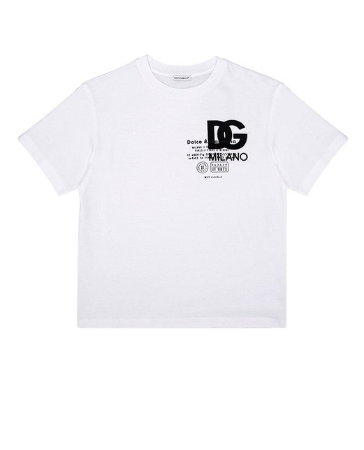 Dolce&Gabbana Дитяча бавовняна футболка - Артикул: L4JTEY-G7K1Z-B