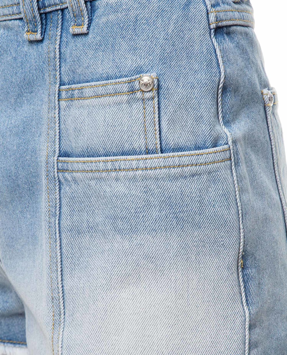 Джинсовые шорты Balmain SF15553D067, голубой цвет • Купить в интернет-магазине Kameron
