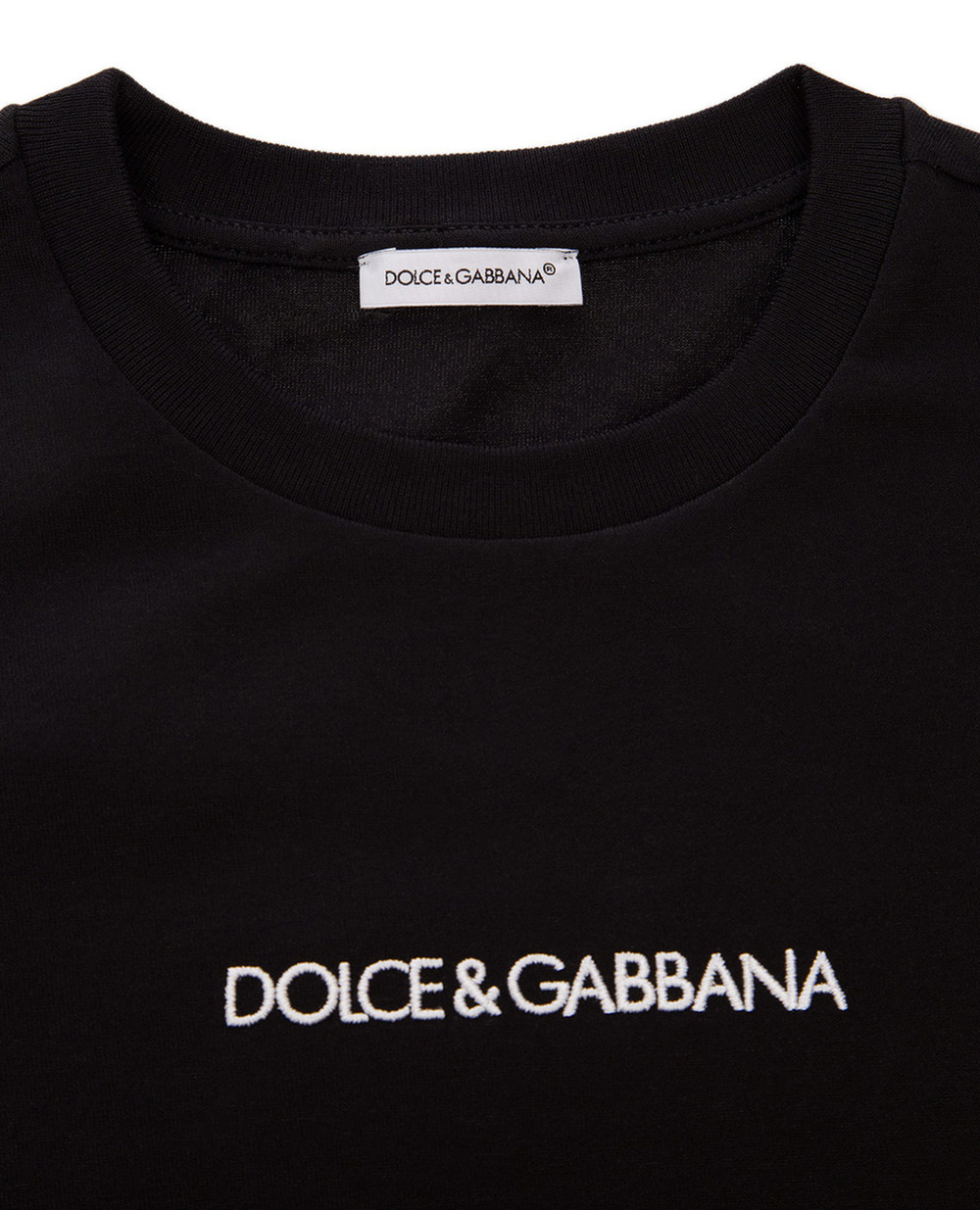 Детская футболка Dolce&Gabbana Kids L4JT7N-G7STN-S, черный цвет • Купить в интернет-магазине Kameron