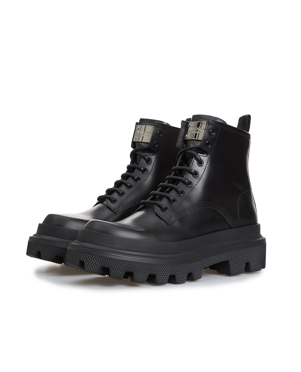 Шкіряні ботинки Dolce&Gabbana A60566-AB640, чорний колір • Купити в інтернет-магазині Kameron