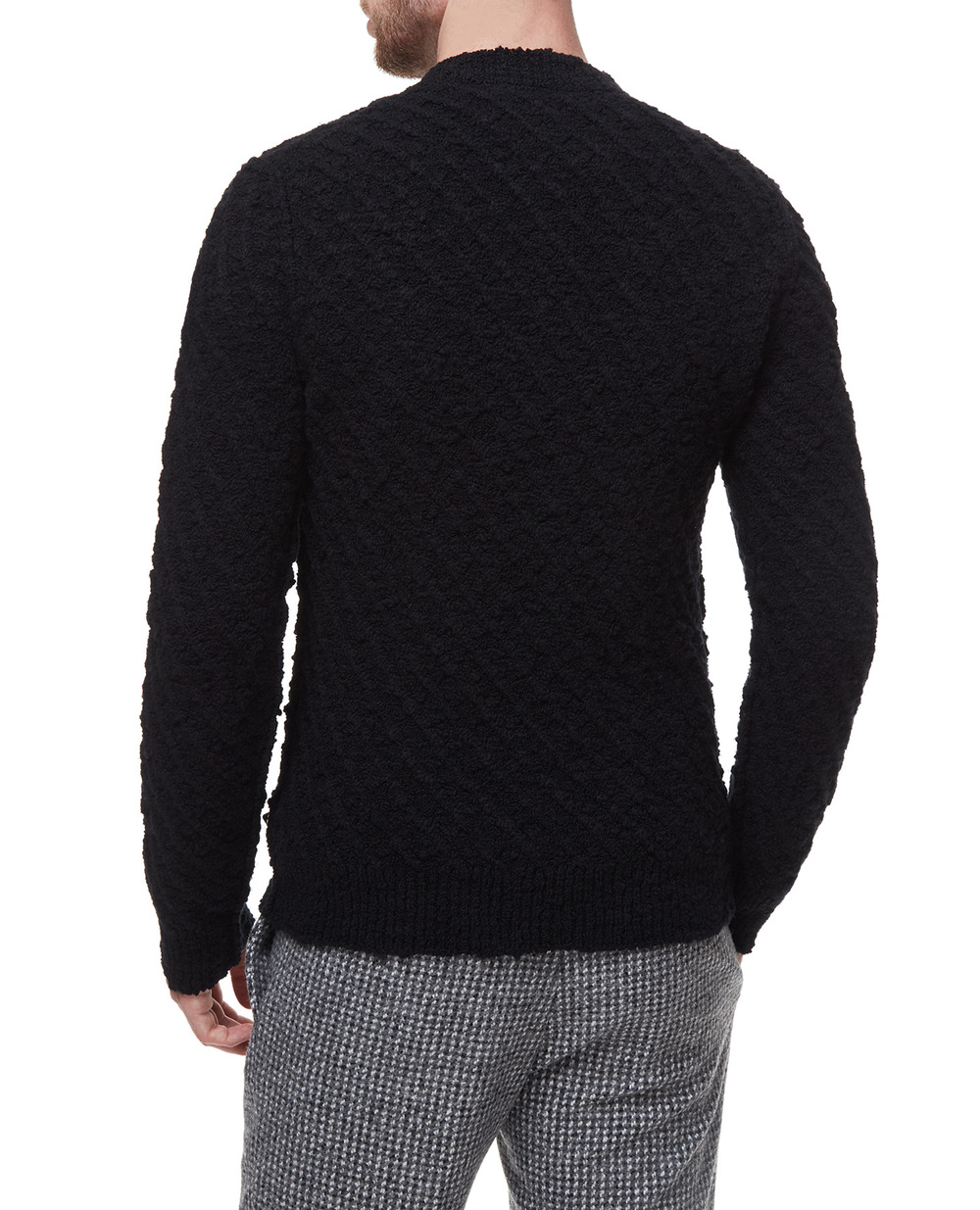 Вовняний пуловер Dolce&Gabbana GXC15T-JAM6R, чорний колір • Купити в інтернет-магазині Kameron