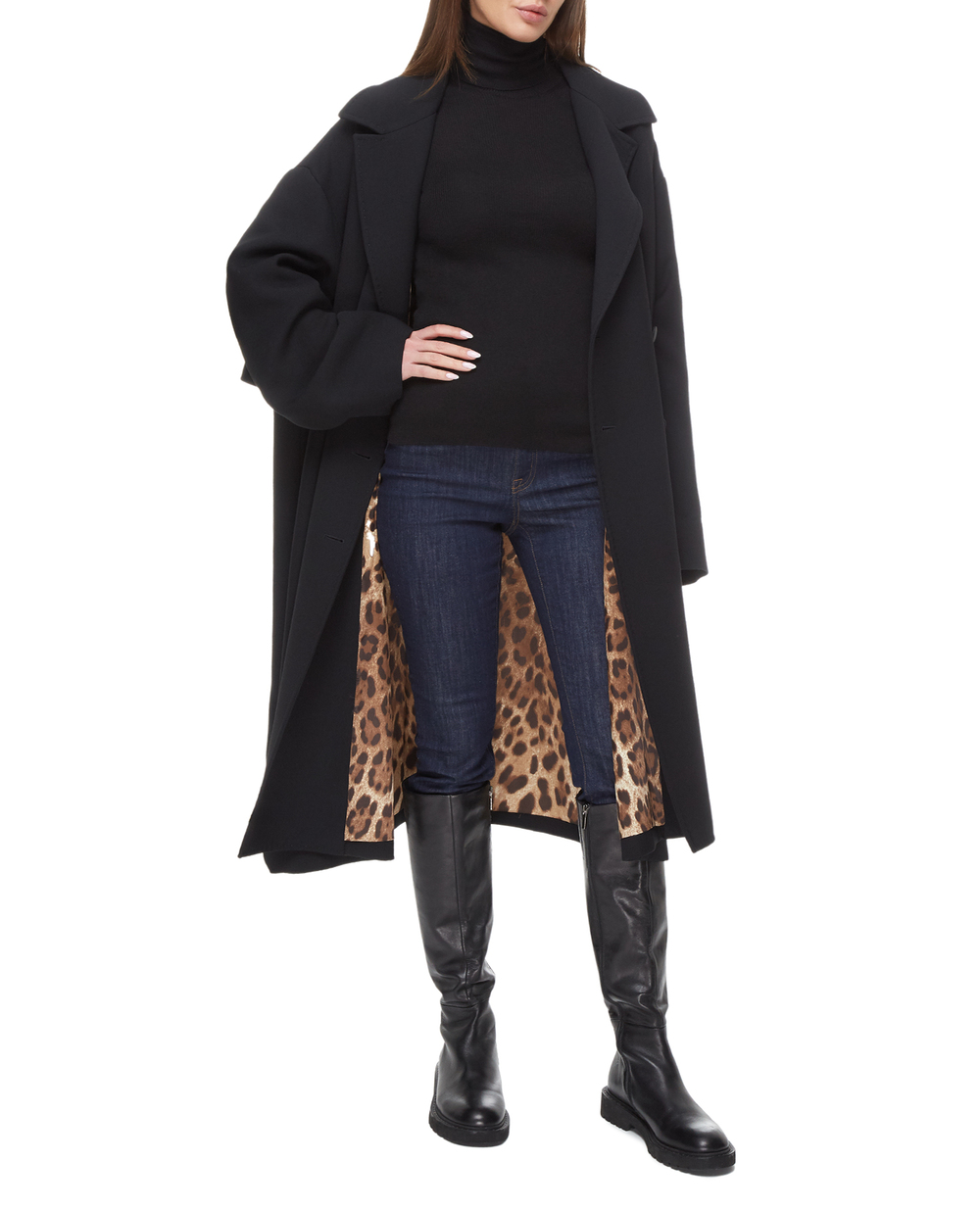 Пальто Dolce&Gabbana F0AF9T-FU3QE, черный цвет • Купить в интернет-магазине Kameron