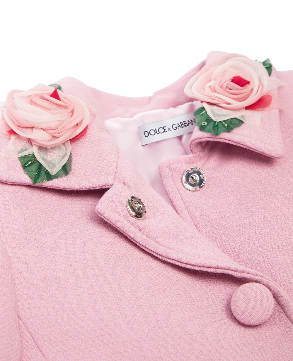 Дитяче пальто Dolce&Gabbana Kids L53C76-FUBD2-B, рожевий колір • Купити в інтернет-магазині Kameron