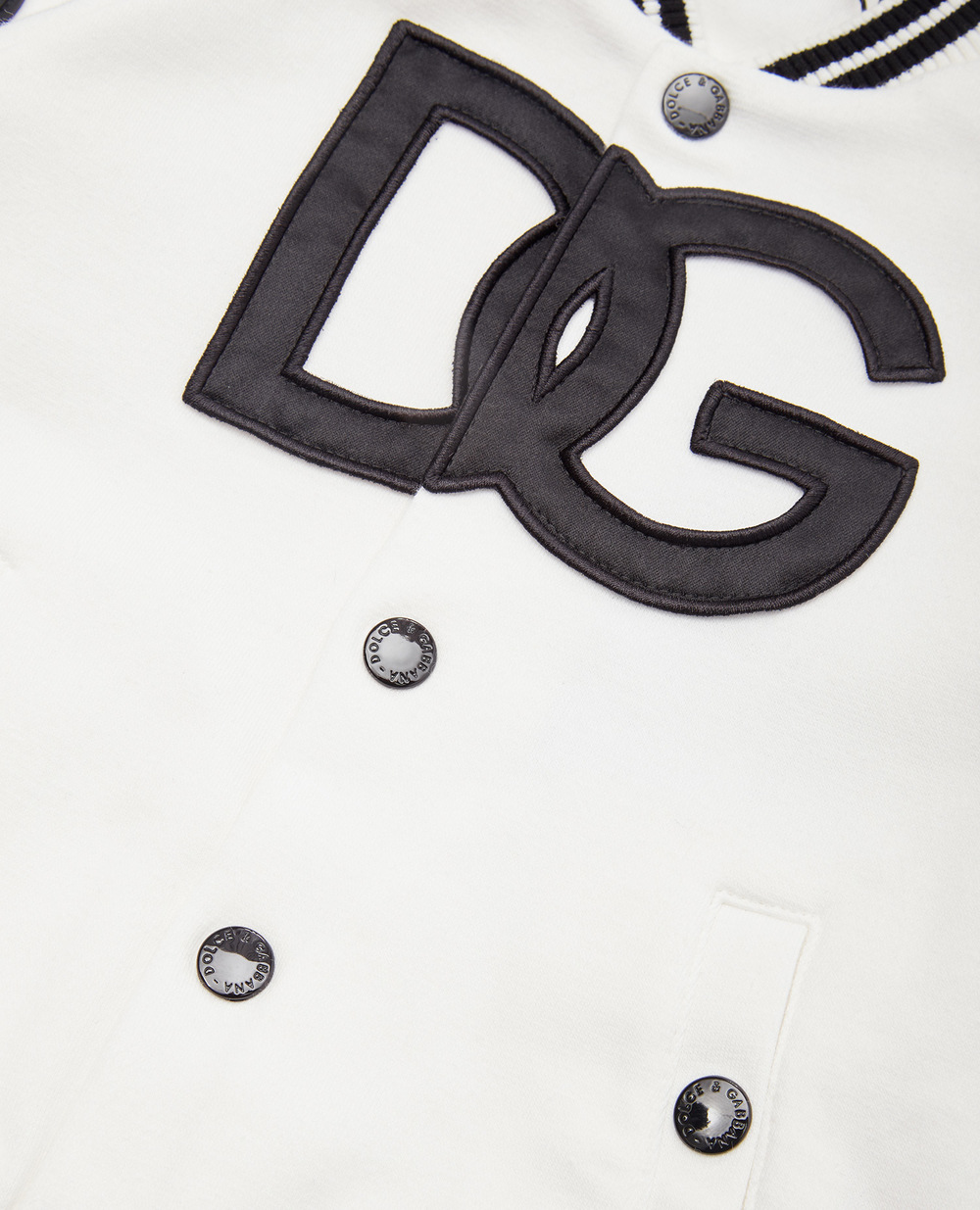 Бомбер Dolce&Gabbana Kids L1JWDK-G7B8G, білий колір • Купити в інтернет-магазині Kameron