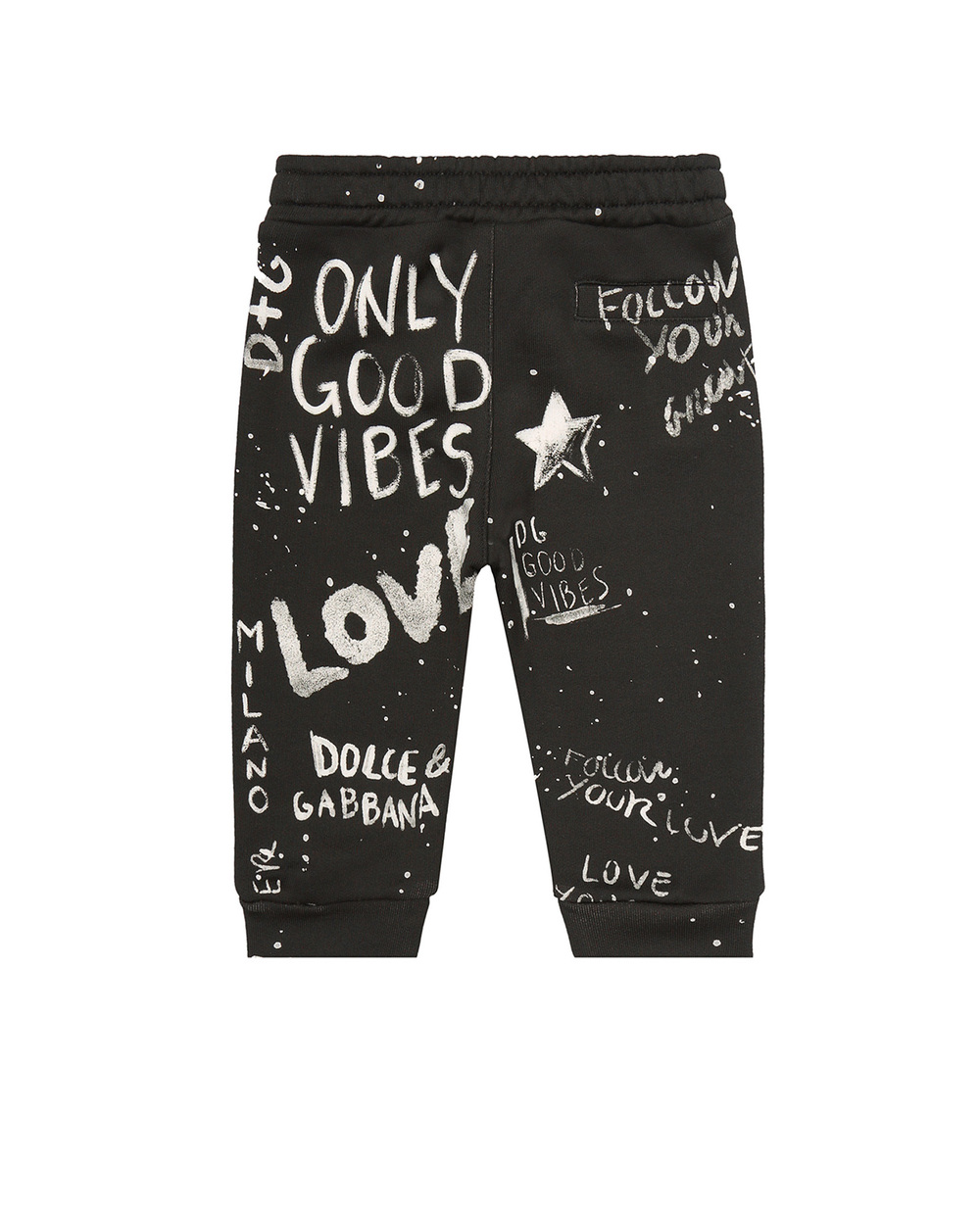 Детские спортивные брюки Dolce&Gabbana Kids L1JPT0-G7BJP, черный цвет • Купить в интернет-магазине Kameron