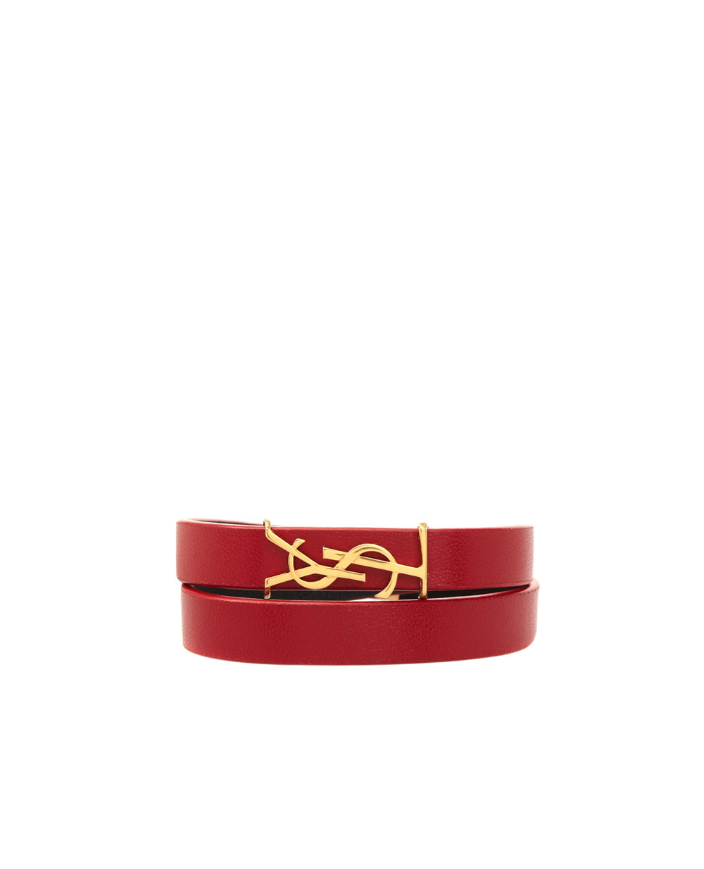 Кожаный браслет Saint Laurent 646558-BL40J, красный цвет • Купить в интернет-магазине Kameron