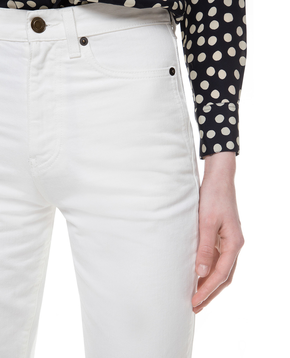 Джинси Saint Laurent 612061-Y888O-, білий колір • Купити в інтернет-магазині Kameron